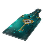 Planche À Découper Clés squelettes antiques sur fond vert (Coin)