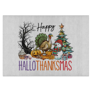 Planche À Découper Clipart de Hallothanksmas joyeux