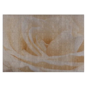 Planche À Découper Closeup Rose couleur crème