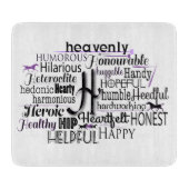 Planche À Découper Cloud Word Adjectif commençant par la lettre H (Devant)