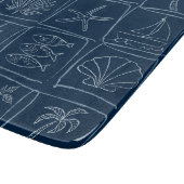 Planche À Découper Coastal Mediterranean Faux Tile Nautical Navy (Coin)