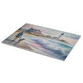 Planche À Découper Coastal Walk to Lighthouse at Sunset (Coin)