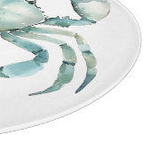 Planche À Découper Coastal Watercolor Crab Personalized (Coin)