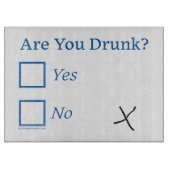 Planche À Découper Cochez les cases SlipperyJoe's Are You Drunk marte (Devant)