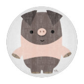 Planche à découper cochon de dessin animé mignon e (Devant)