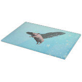 Planche À Découper Cochon mignon volant dans le ciel (Coin)