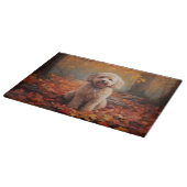 Planche À Découper Cockapou dans les feuilles d'automne automne autom (Coin)