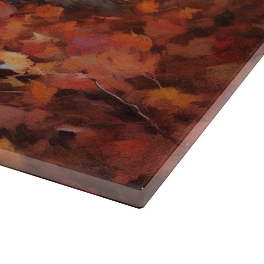 Planche À Découper Cockapou dans les feuilles d'automne automne autom (Coin)