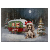 Planche À Découper Cocker d'hiver Spaniel Caravan Christmas Adventure (Devant)
