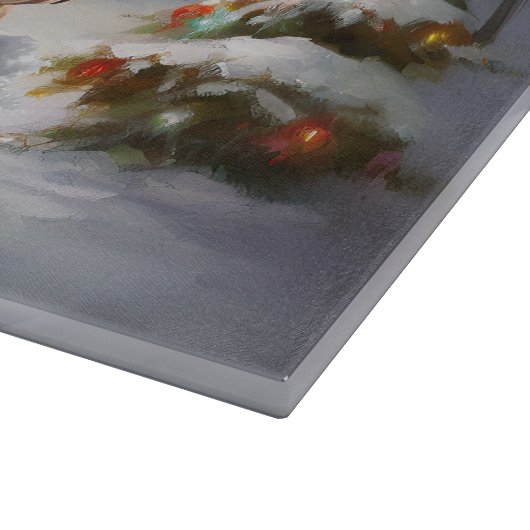 Planche À Découper Cocker d'hiver Spaniel Caravan Christmas Adventure (Coin)