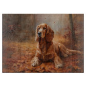 Planche À Découper Cocker Spaniel à l'automne Feuilles automne Inspir (Devant)
