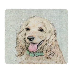 Planche À Découper Cocker Spaniel Buff Peinture - Art Chien original