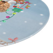 Planche À Découper Cocker Spaniel Chien en neige avec cadeaux de Noël (Coin)