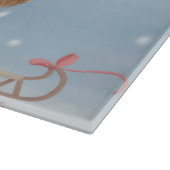 Planche À Découper Cocker Spaniel Chien en neige avec cadeaux de Noël (Coin)