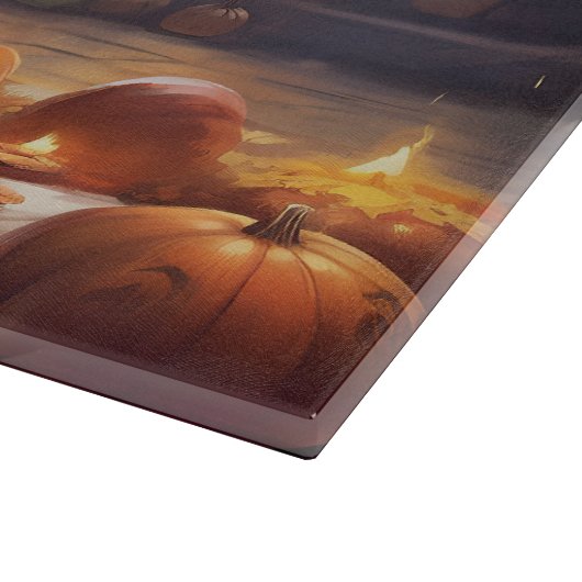 Planche À Découper Cocker Spaniel Citrouilles Halloween effrayant (Coin)