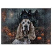 Planche À Découper Cocker Spaniel Halloween effroi (Devant)