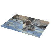Planche À Découper Cocker Spaniel Laisser Neige Noël (Coin)