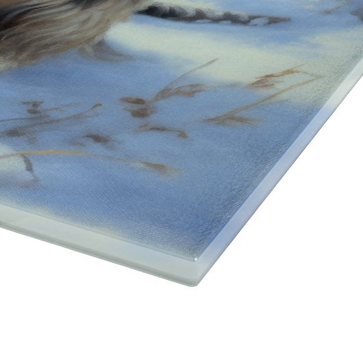 Planche À Découper Cocker Spaniel Laisser Neige Noël (Coin)