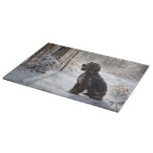 Planche À Découper Cocker Spaniel Laisser Neige Noël (Coin)