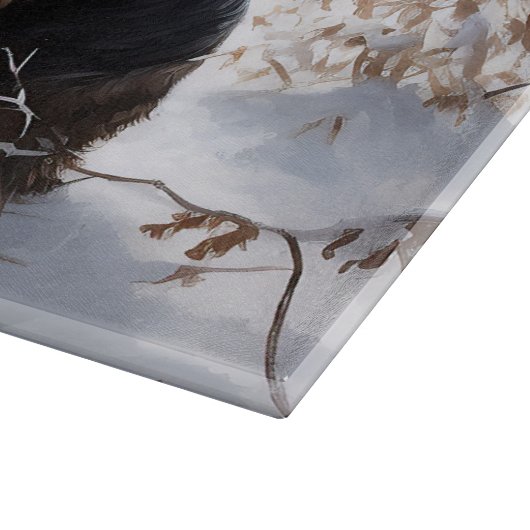 Planche À Découper Cocker Spaniel Laisser Neige Noël (Coin)