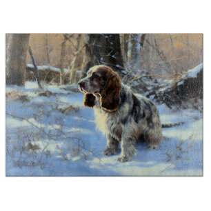 Planche À Découper Cocker Spaniel Laissez Tomber La Neige De Noël 