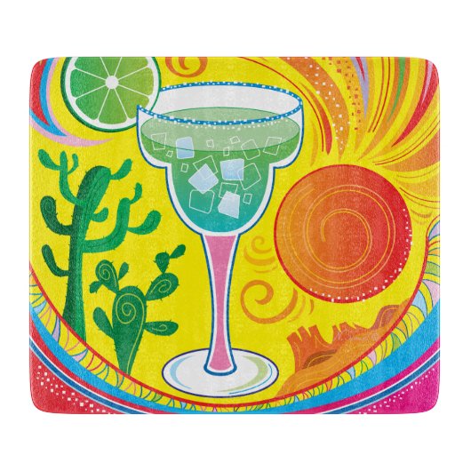 Planche À Découper Cocktail Coloré (Devant)