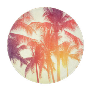 Planche À Découper Coconut Beach : Chaleur Tropicale Vintage.