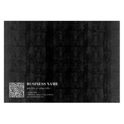 Planche À Découper Code QR personnalisé & Texte rétro-moderne modifia (Devant)