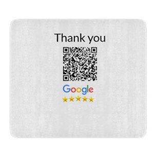 Planche À Découper Code QR simple minimaliste ajouter un logo nom de