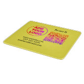 Planche À Découper Code QR simple minimaliste ajouter un logo scanner (Coin)