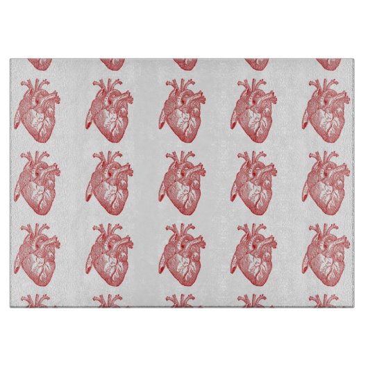 Planche À Découper Coeur Anatomique Rouge (Devant)