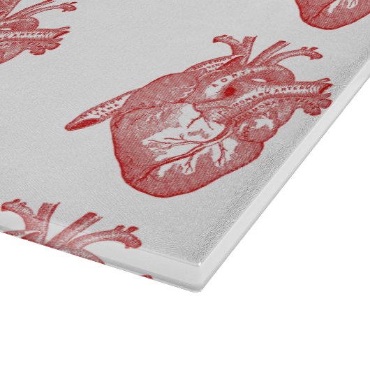 Planche À Découper Coeur Anatomique Rouge (Coin)