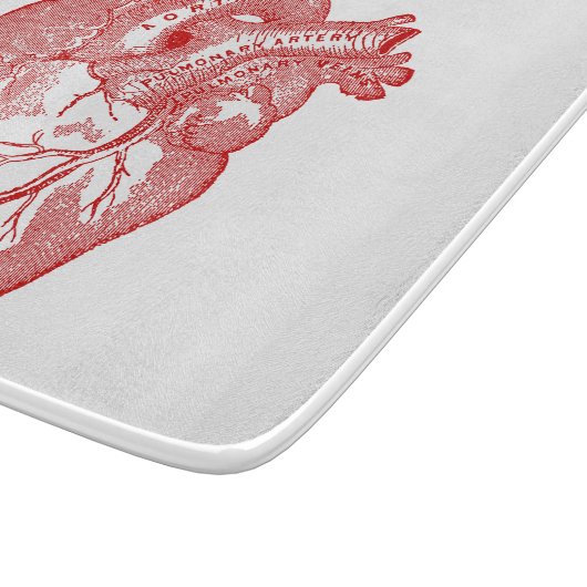 Planche À Découper Coeur Anatomique Rouge (Coin)