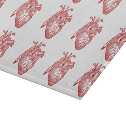 Planche À Découper Coeur Anatomique Rouge (Coin)