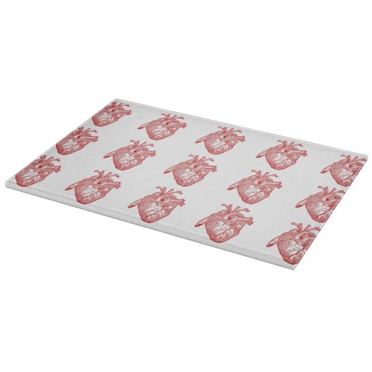 Planche À Découper Coeur Anatomique Rouge (Coin)