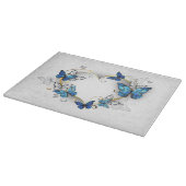 Planche À Découper Coeur bijoux avec papillons Morpho (Coin)