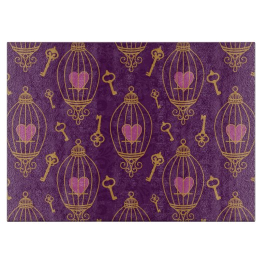 Planche À Découper Coeur-clé-motif (Devant)