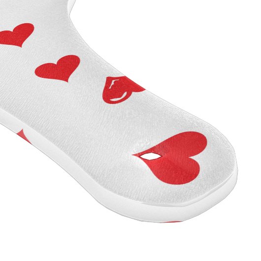 Planche À Découper Coeur d'amour rouge et blanc (Coin)