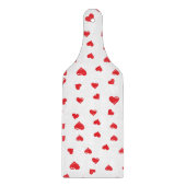 Planche À Découper Coeur d'amour rouge et blanc (Devant)