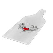 Planche À Découper Cœur d'ange rouge avec ailes (Coin)
