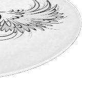 Planche À Découper Cœur d'ange rouge avec des ailes (Coin)