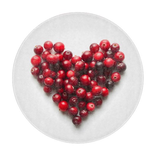 Planche À Découper Cœur de Cranberry (Devant)