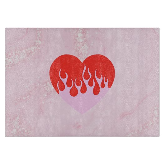 Planche À Découper Cœur de feu (Devant)