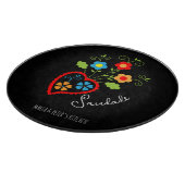 Planche À Découper Coeur de floraison folklorique portugais (Coin)