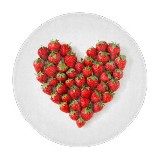 Planche À Découper Cœur de fraise