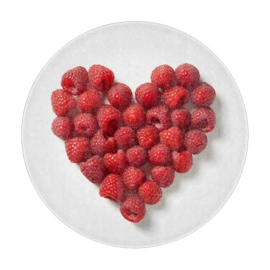 Planche À Découper Cœur de framboise (Devant)