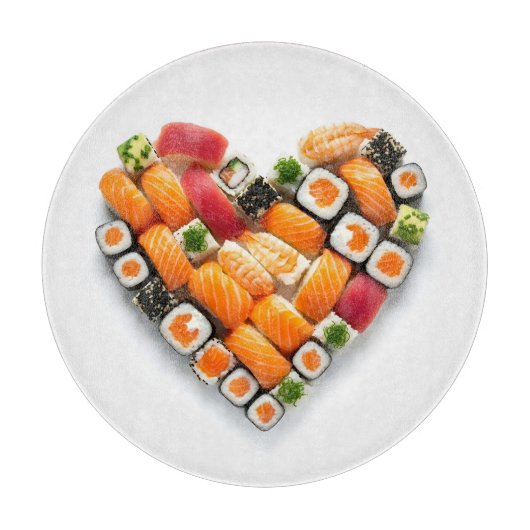 Planche À Découper Cœur de sushi (Devant)