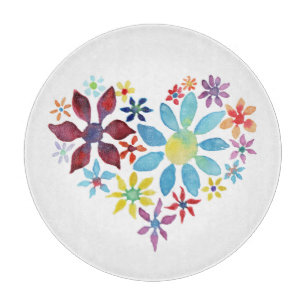 Planche À Découper Coeur des fleurs