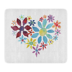Planche À Découper Coeur des fleurs