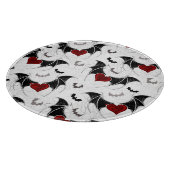 Planche À Découper Coeur d'Halloween avec ailes de chauve-souris noir (Coin)